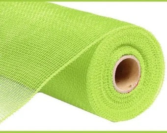 10 inch x 10 Yards Apple Green Deco Mesh