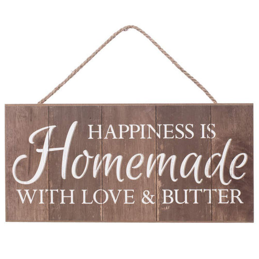 12.5"L x 6"H Happiness is Homemade Wreath Sign