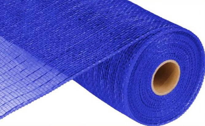 10”x 10 Yards Royal Blue with Blue Foil Mesh