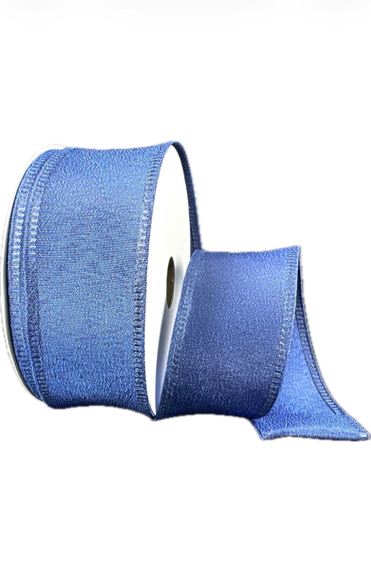 Wired Navy Metallic Sheen Satin Ribbon- 1.5”x10 Yards