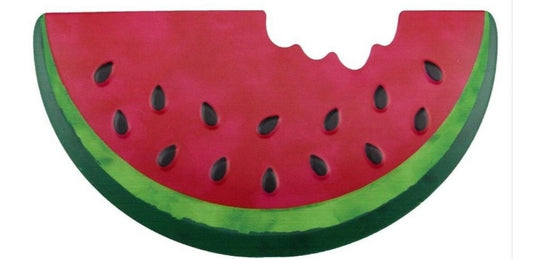 12"x6.25" Embossed Metal Watermelon Slice Wreath Sign - Summer Wreath Sign