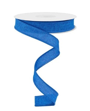 Wired Blue Royal Burlap Ribbon- 5/8”x10 Yards
