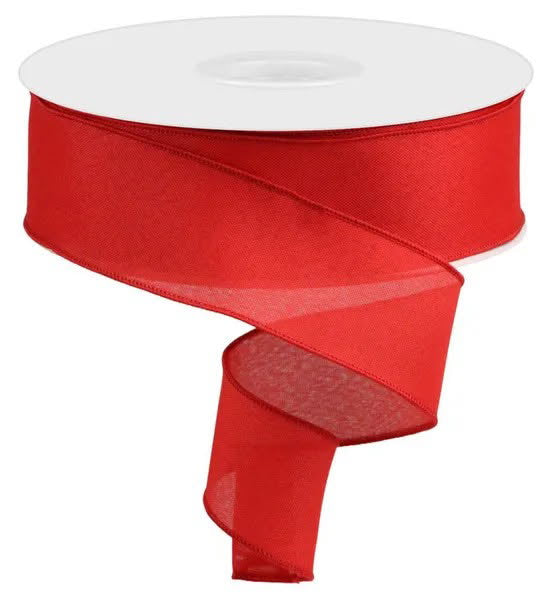 Wired Red Burlap Ribbon-2.5”x50 Yards