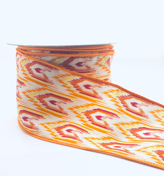 10 Yards - 2.5” Wired Aztec Arrow Pattern Ribbon