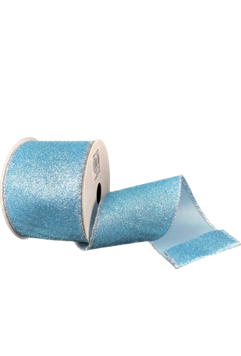 Wired Light Blue All Flat Glitter- 2.5”x10 Yards