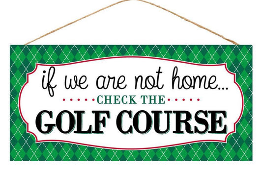 12.5”x6” Golfing Wreath Sign