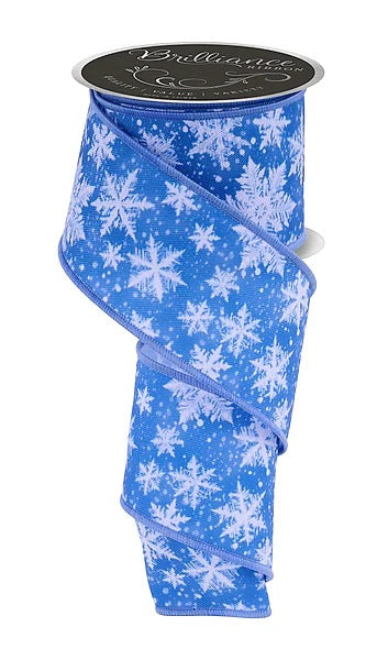 Wired Snowflake Ribbon- 2.5”x10 Yards