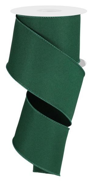 Wired Hunter Green Royal Burlap Ribbon- 2.5”x10 Yards