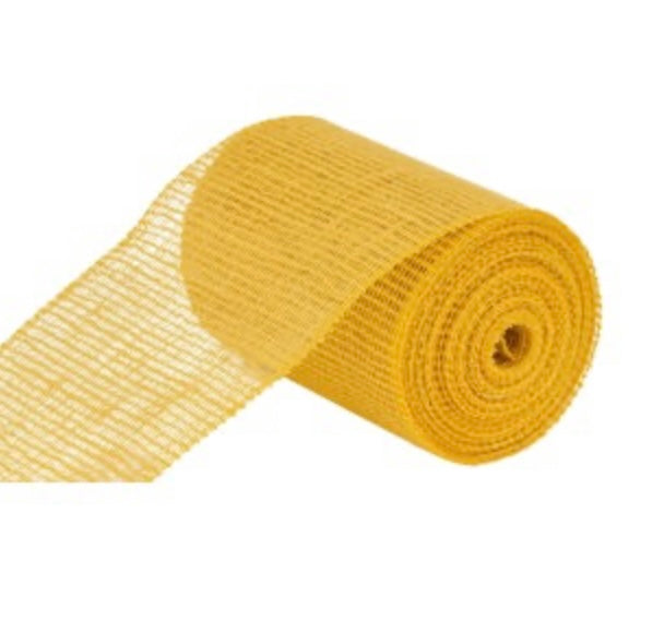 6”x10 Yards Sunny Yellow Burlap Garland Jute Net