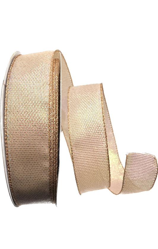 Wired Blush Irid Galaxy Metallic Ribbon- 1.5”x50 Yards