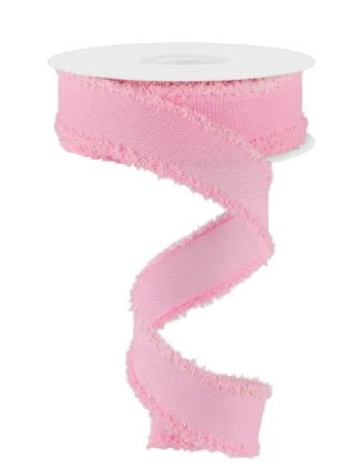 Wired Pink Faux Royal Burlap Drift Ribbon- 1.5” x10 Yards