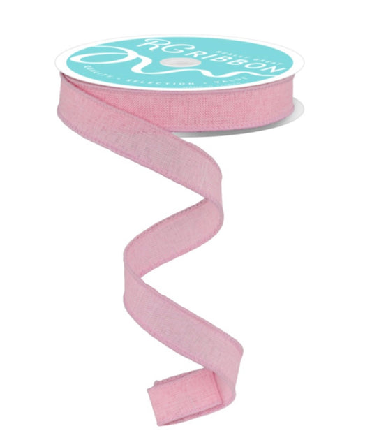 Wired Light Pink Royal Burlap Ribbon-5/8”x10 Yards