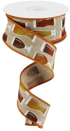 Wired Craft Beers Ribbon- 1.5”x10 Yards