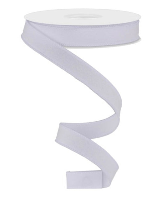 10 Yards - 5/8” Wired White Shimmer Glitter Ribbon