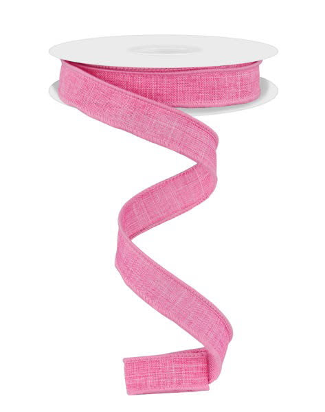 10 Yards - 5/8” Wired Pink Royal Burlap Ribbon