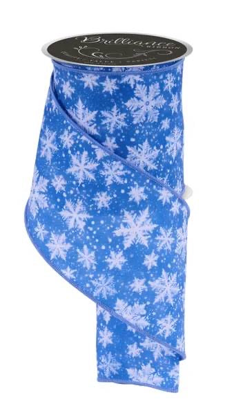 Wired Snowflakes Ribbon- 4”x10 Yards