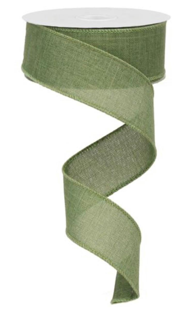 Wired Clover Green Royal Burlap Ribbon-1.5”x10 Yards