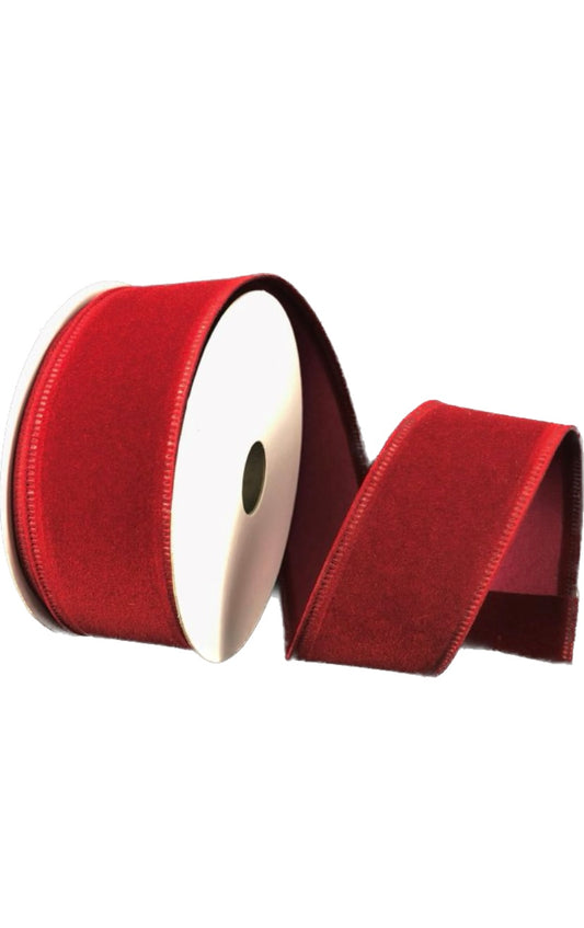 Wired Burgundy Velvet Ribbon-1.5”x10 Yards