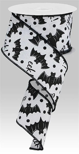 Wired Bats Halloween Ribbon-2.5”x 10 Yards