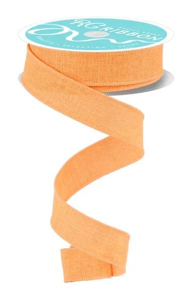 10 Yards- 7/8” Wired Coral Royal Burlap Ribbon