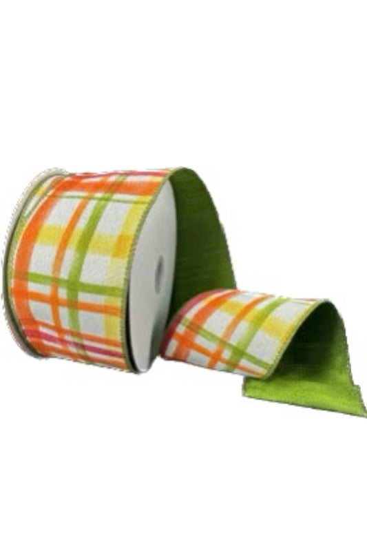 Wired Fall Multicolor Plaid Ribbon- 2.5x10 Yards