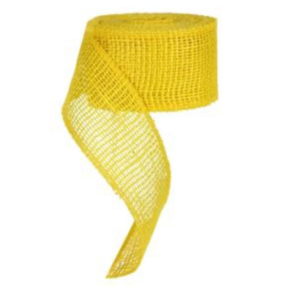 2.5”x10 Yards Sunny Yellow Burlap Garland Jute Net