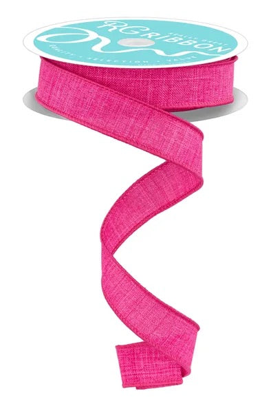Wired Fuchsia Royal Burlap Linen Ribbon-7/8”x10 Yards