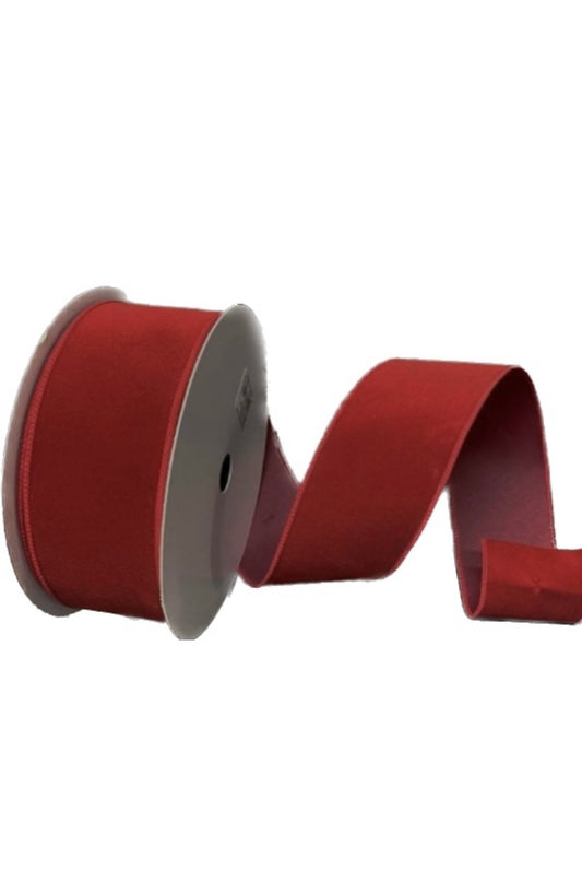 Wired Berry Velvet Christmas Ribbon- 2.5”x25 Yards