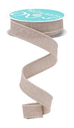 10 Yards- 7/8” Wired Natural Royal Burlap Ribbon