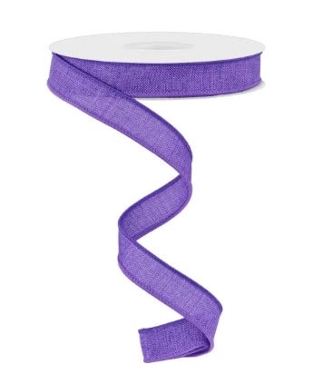 Wired Purple Royal Burlap Ribbon- 5/8”x10 Yards