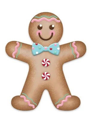 13”x10” Metal Embossed Gingerbread Boy Wreath Sign