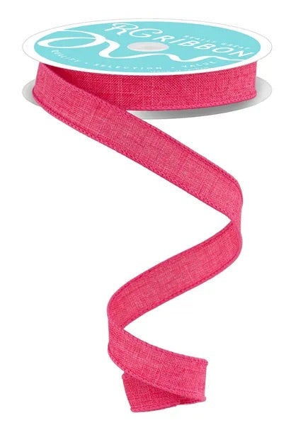 Wired Hot Pink Royal Burlap Ribbon- 5/8”x10 Yards