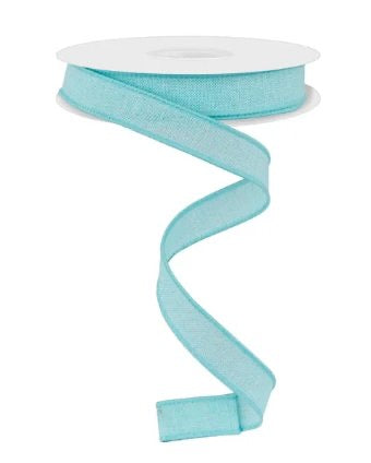 Wired Ice Blue Royal Burlap Ribbon- 5/8”x10 Yards
