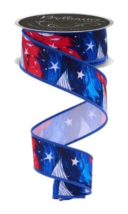 Wired Patriotic Stars and Stripes Ribbon-1.5”x10 Yards