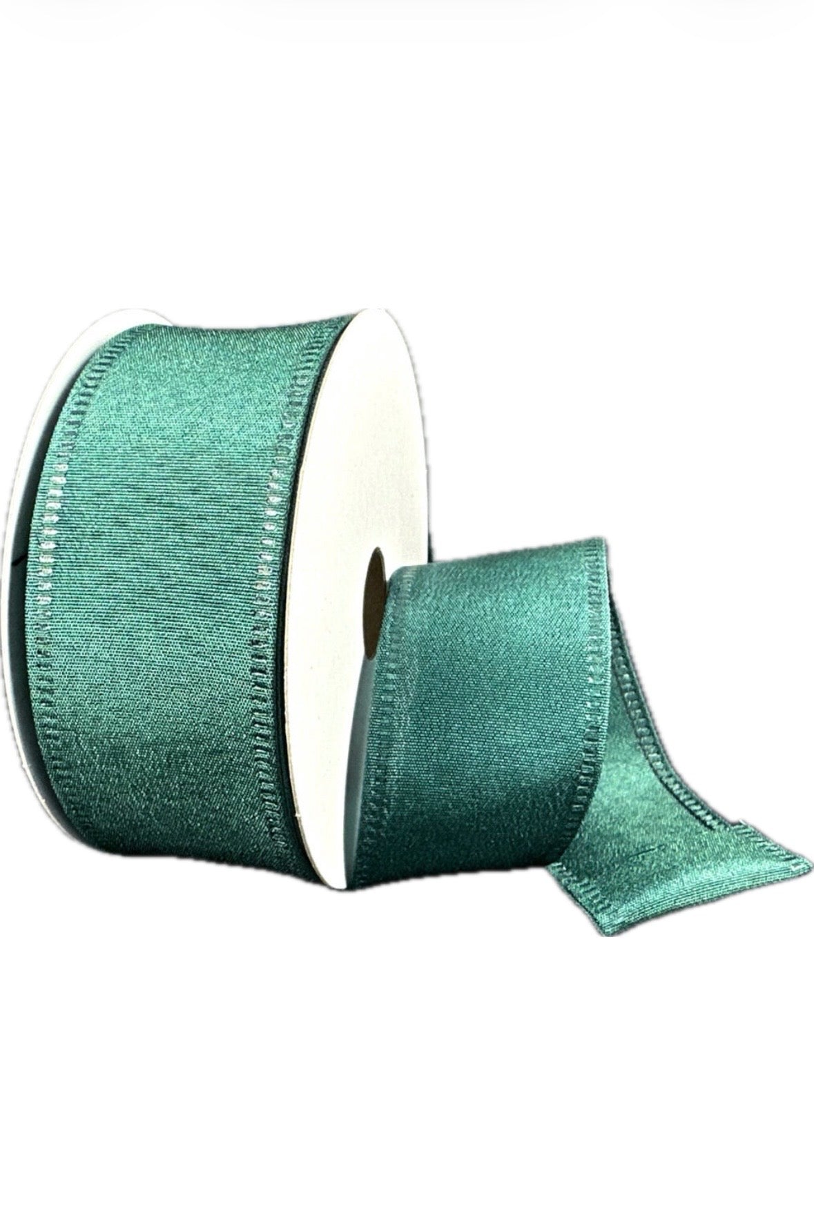 Wired Hunter Green Metallic Sheen Satin Ribbon- 1.5”x10 Yards