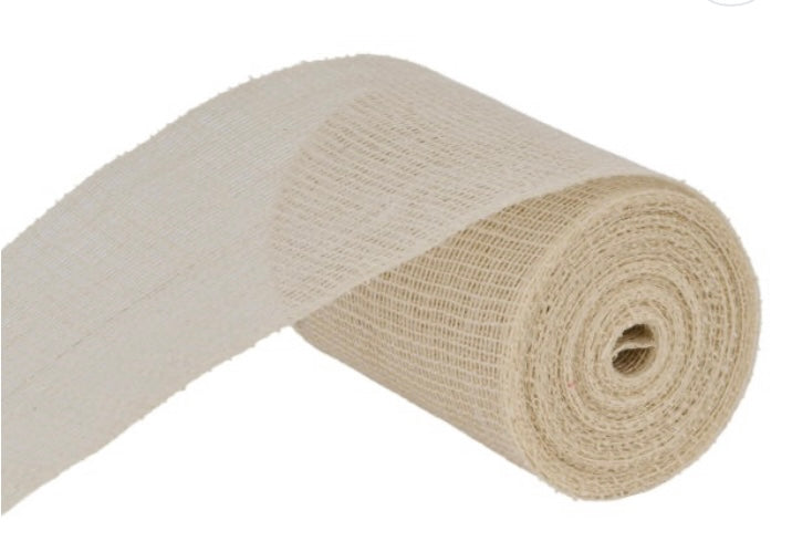 6”x10 Yards Off White Burlap Garland Jute Net