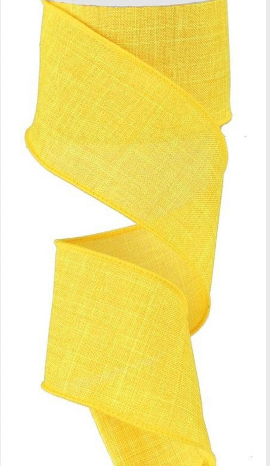 Wired Sun Yellow Solid Ribbon-2.5”x10 Yards
