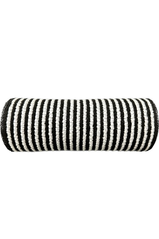 Black and White Snow Fuzz Mesh-10”x10 Yards