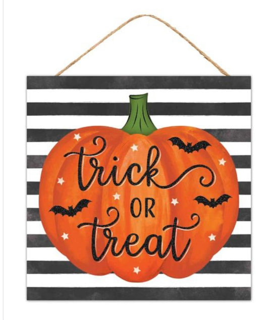 10” Square Trick or Treat Sign