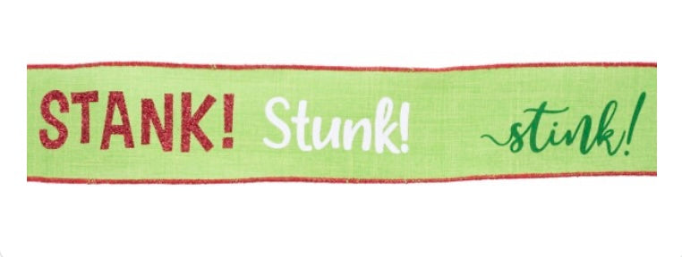 10 Yards - 2.5” Wired Stink Stank Stunk Ribbon