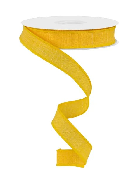 Wired Yellow Royal Burlap Ribbon- 5/8”x10 Yards