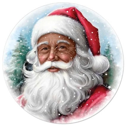 Santa Wreath Sign-12” Round