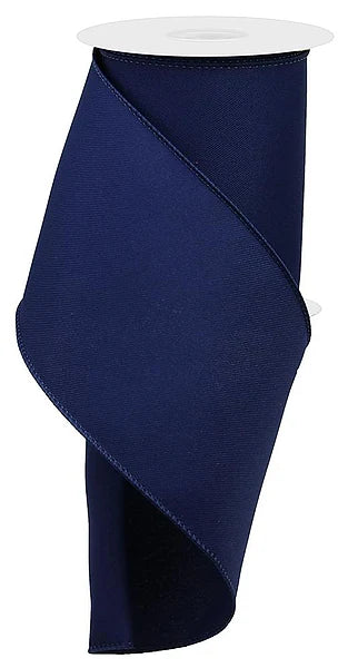 Wired Navy Blue Ribbon-4”x10 Yards