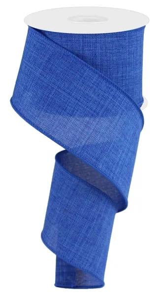 Wired Royal Blue Royal Burlap Ribbon- 2.5”x10 Yards
