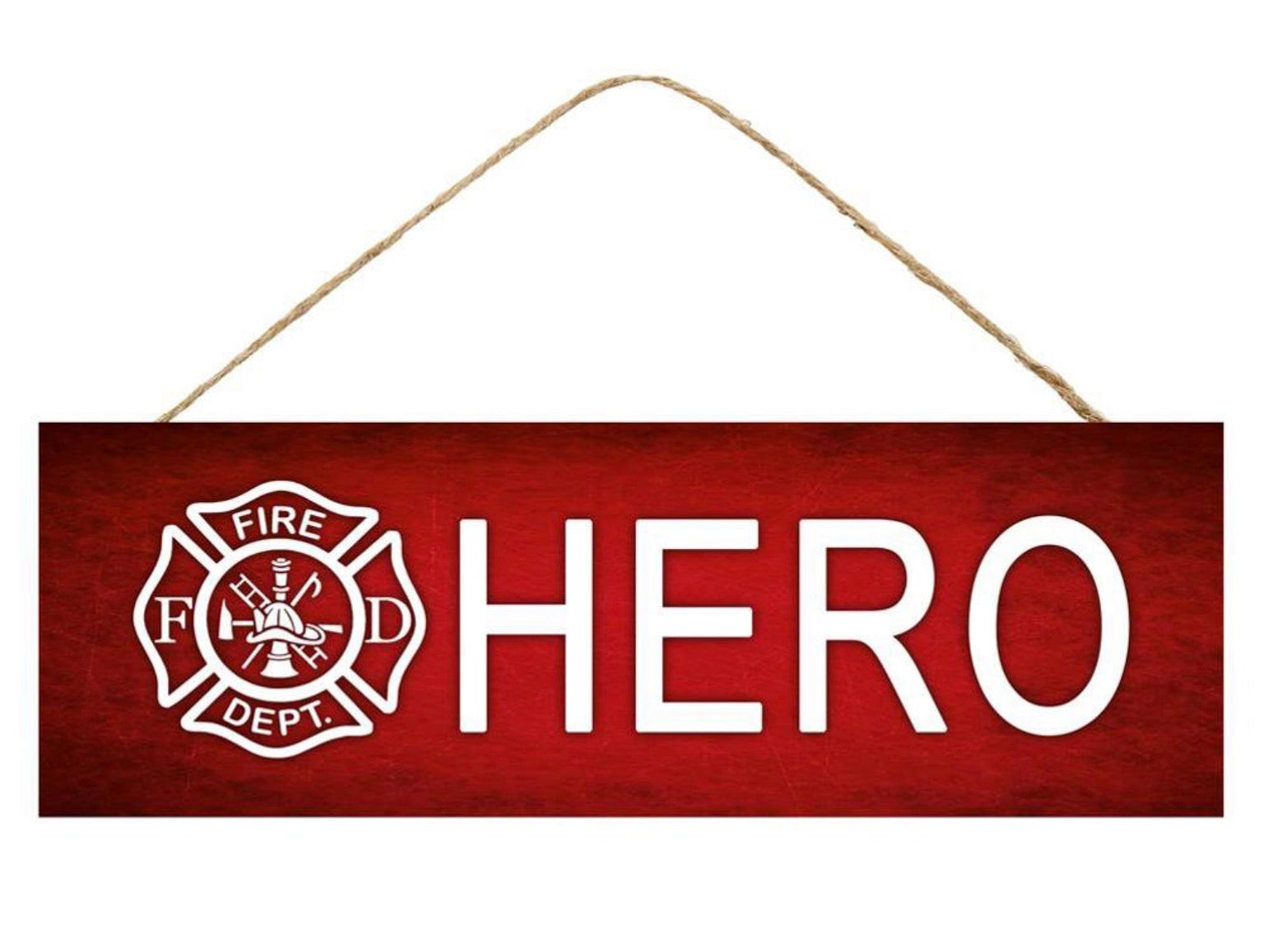 15”x5” Fire Department Hero Sign – foxwreathsupplies