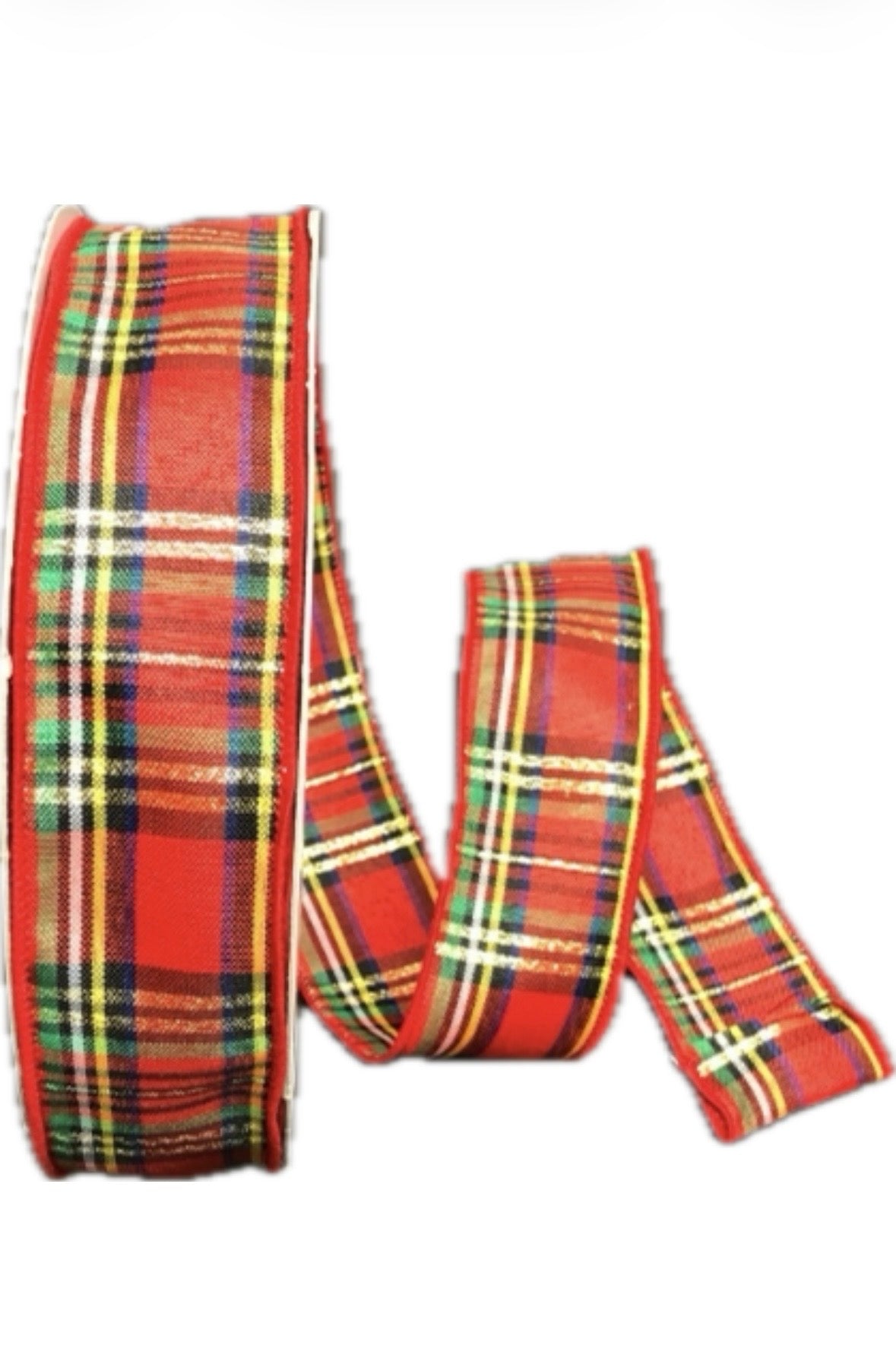 Wired Tartan  Plaid Ribbon- 1.5”x 50 Yards