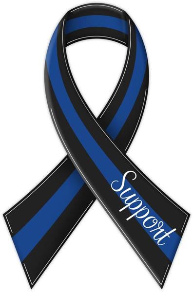 12.5” Metal Support Law Enforcement Ribbon Wreath Sign