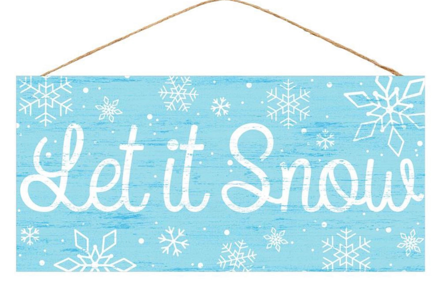 12.5”x6” Let It Snow Winter Wreath Sign