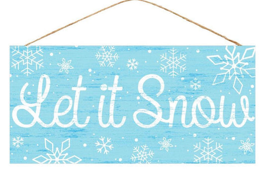 12.5”x6” Let It Snow Winter Wreath Sign