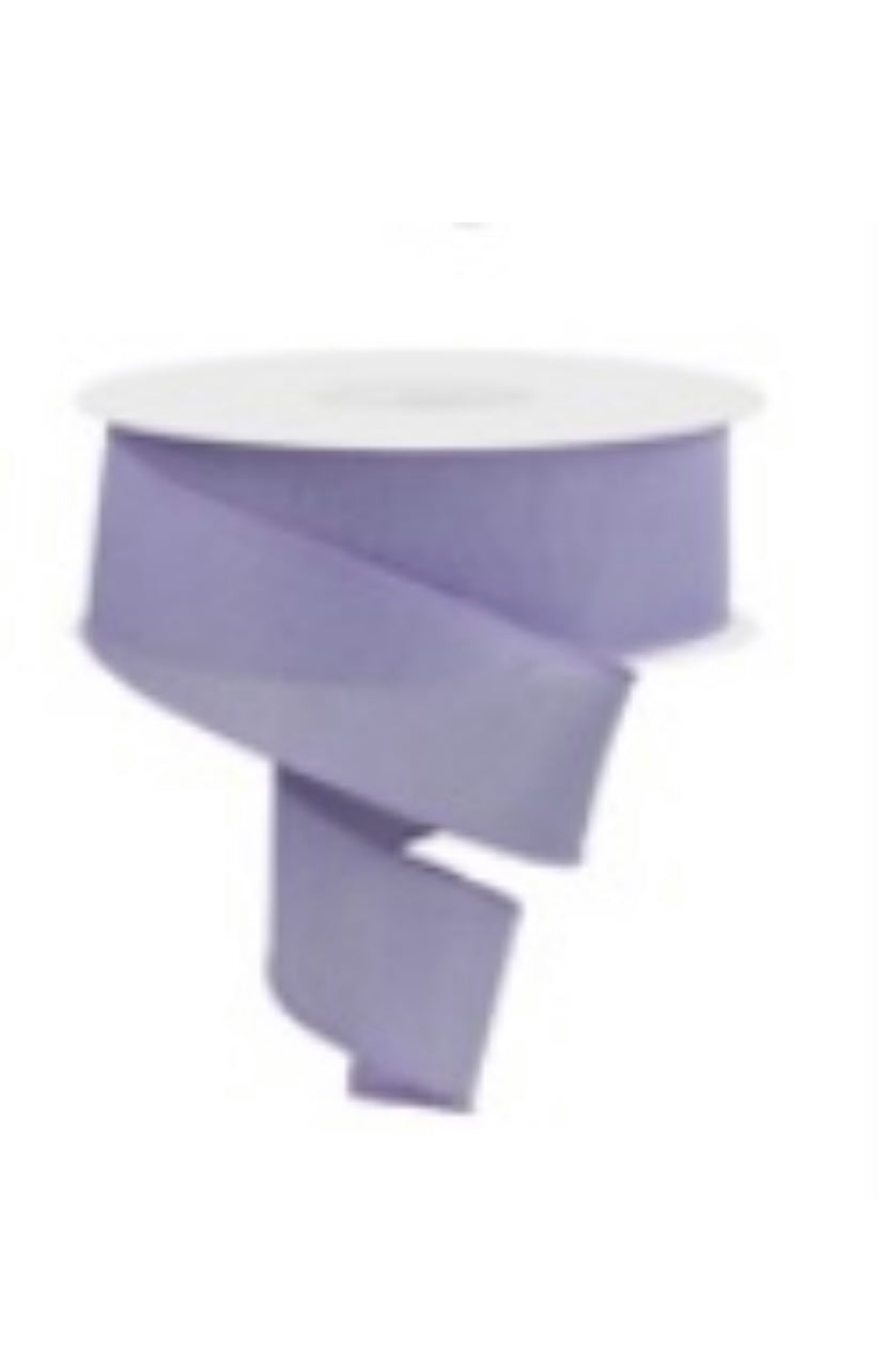 50 Yards - 2.5” Wired Light Purple Linen Ribbon